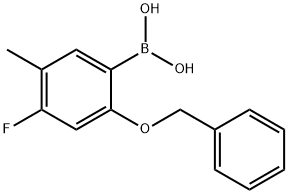 2-(Benzyloxy)-4-fluoro-5-methylphenylboronic acid Struktur