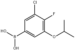 3-Chloro-4-fluoro-5-isopropoxyphenylboronic acid Struktur