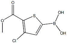 4-Chloro-5-(methoxycarbonyl)thiophene-2-boronic acid Struktur