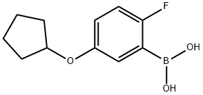 5-(Cyclopentyloxy)-2-fluorophenylboronic acid Struktur