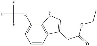 ethyl 2-(7-(trifluoroMethoxy)-1H-indol-3-yl)acetate Struktur