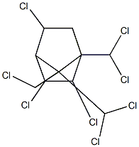 2-exo,3-endo,5-exo,8,9,9,10,10-Octachlorobornane Struktur