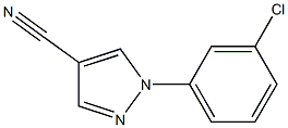 1-(3-chlorophenyl)-1H-pyrazole-4-carbonitrile Struktur