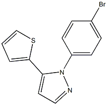 1-(4-broMophenyl)-5-(thiophen-2-yl)-1H-pyrazole Struktur