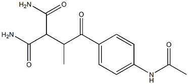 2-(1-(4-acetaMidophenyl)-1-oxopropan-2-yl)MalonaMide Struktur