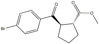 (1R,2R)-Methyl 2-(4-broMobenzoyl)cyclopentanecarboxylate Struktur