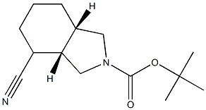 (3aS,7aS)-tert-butyl 4-cyanohexahydro-1H-isoindole-2(3H)-carboxylate Struktur