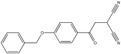 2-(2-(4-(benzyloxy)phenyl)-2-oxoethyl)Malononitrile Struktur