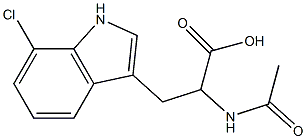 2-acetaMido-3-(7-chloro-1H-indol-3-yl)propanoic acid Struktur