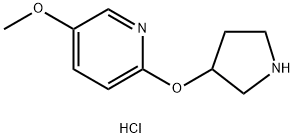 5-Methoxy-2-(pyrrolidin-3-yloxy)pyridine hydrochloride Struktur