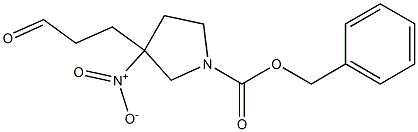 benzyl 3-nitro-3-(3-oxopropyl)pyrrolidine-1-carboxylate Struktur