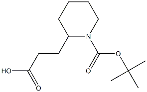 3-[1-(tert-butoxycarbonyl)piperidin-2-yl]propionic acid Struktur