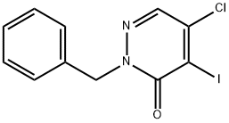 2-benzyl-5-chloro-4-iodopyridazin-3(2H)-one Struktur