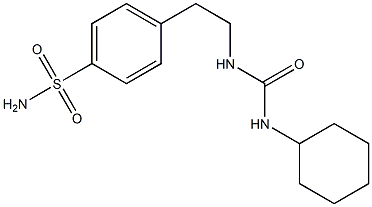 4-[2-[(CyclohexylcarbaMoyl)aMino]-ethyl] benzenesulphonaMide Struktur