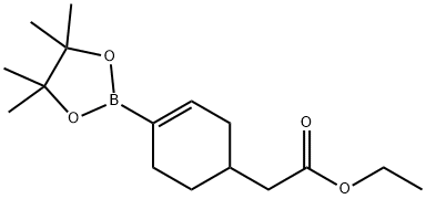 Ethyl-2-(4-(4,4,5,5-tetraMethyl-1,3,2-dioxaborolan-2-yl)cyclohex-3- enyl)acetate Struktur