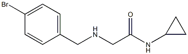 2-([(4-BROMOPHENYL)METHYL]AMINO)-N-CYCLOPROPYLACETAMIDE Struktur