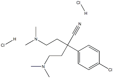 2-(4-chlorophenyl)-4-diMethylaMino-2-(2-diMethylaMinoethyl)butyronitrile dihydrochloride Struktur