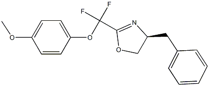 (S)-4-Benzyl-2-(difluoro(4-Methoxyphenoxy)Methyl)-4,5-dihy-drooxazole Struktur