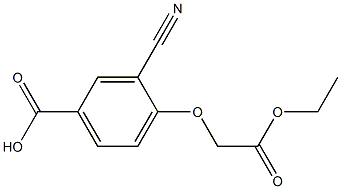 3-Cyano-4-ethoxycarbonylMethoxy-benzoic acid Struktur