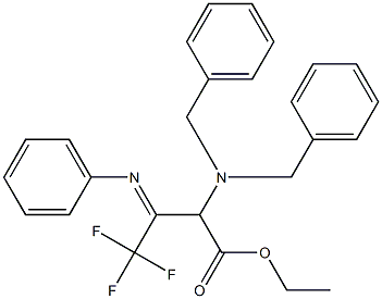 Ethyl 2-(dibenzylaMino)-4,4,4-trifluoro-3-(phenyliMino)butanoate Struktur