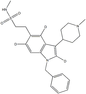 N-Methyl-3-(1-Methyl-4-piperidinyl)-1-(phenylMethyl)-1H-indole-5-ethanesulfonaMide-d3 Struktur