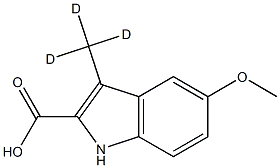 5-Methoxy-3-(Methyl-d3)-1H-indole-2-carboxylic Acid Struktur