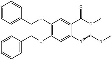 (E)-Methyl 4,5-bis(benzyloxy)-2-((diMethylaMino)MethyleneaMino)benzoate Struktur