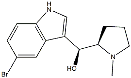 (S)-(5-broMo-1H-indol-3-yl)((R)-1-Methylpyrrolidin-2-yl)Methanol Struktur