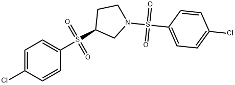 (S)-1,3-bis(4-chlorophenylsulfonyl)pyrrolidine Struktur