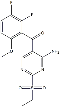 (4-aMino-2-(ethylsulfonyl)pyriMidin-5-yl)(2,3-difluoro-6-Methoxyphenyl)Methanone Struktur