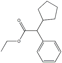 Benzeneacetic acid, .alpha.-cyclopentyl-, ethyl ester Struktur