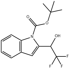 tert-butyl 2-(2,2,2-trifluoro-1-hydroxyethyl)-1H-indole-1-carboxylate Struktur