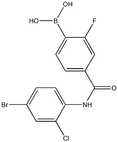 4-(4-BroMo-2-chlorophenylcarbaMoyl)-2-fluorobenzeneboronic acid, 97% Struktur