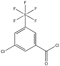 3-Chloro-5-(pentafluorothio)benzoyl chloride, 97% Struktur