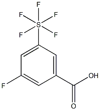 3-Fluoro-5-(pentafluorothio)benzoic acid, 97% Struktur