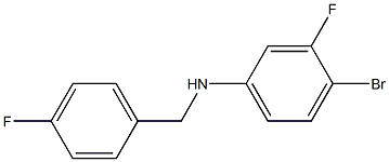 4-BroMo-3-fluoro-N-(4-fluorobenzyl)aniline, 97% Struktur