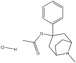 8-Methyl-3-phenyl-8-azabicyclo[3.2.1]octan-3-yl acetate hydrochloride Struktur