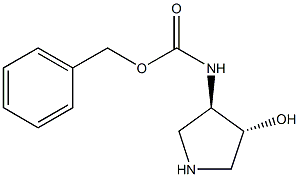 benzyl (3R,4R)-4-hydroxypyrrolidin-3-ylcarbaMate Struktur