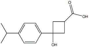 3-Hydroxy-3-(4-isopropyl-phenyl)-cyclobutanecarboxylic acid Struktur