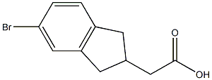 2-(5-broMo-2,3-dihydro-1H-inden-2-yl)acetic acid Struktur