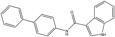 N-(biphenyl-4-yl)-1H-indole-3-carboxaMide Struktur