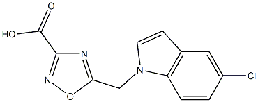 5-((5-CHLORO-1H-INDOL-1-YL)METHYL)-1,2,4-OXADIAZOLE-3-CARBOXYLIC ACID Struktur