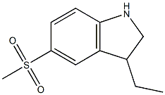 3-Ethyl-5-Methanesulfonyl-2,3-dihydro-1H-indole Struktur