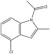 1-(4-chloro-2-Methyl-1H-indol-1-yl)ethanone Struktur