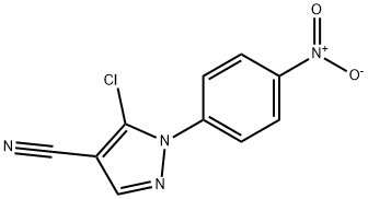 5-chloro-1-(4-nitrophenyl)-1H-pyrazole-4-carbonitrile Struktur