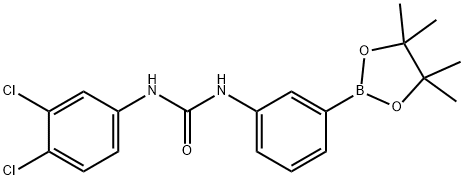 1-(3,4-Dichlorophenyl)-3-[3-(tetramethyl-1,3,2-dioxaborolan-2-yl)phenyl]urea Struktur