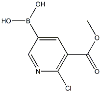 6-Chloro-5-(methoxycarbonyl)pyridine-3-boronic acid Struktur