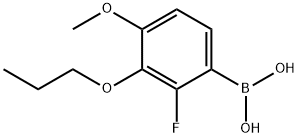 2-Fluoro-4-methoxy-3-propoxyphenylboronic acid Struktur