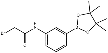 2-Bromo-N-(3-(4,4,5,5-tetramethyl-1,3,2-dioxaborolan-2-yl)phenyl)acetamide Struktur