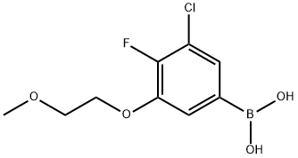 3-Chloro-4-fluoro-5-(2-methoxyethoxy)phenylboronic acid Struktur